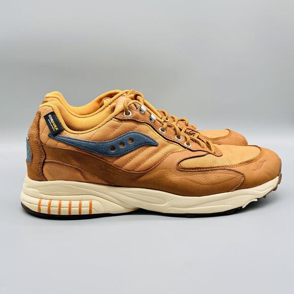 Saucony Shoes Mens 13 Brown Cordura 3D Grid Hurricane Trail Running Sneakers - Picture 1 of 11